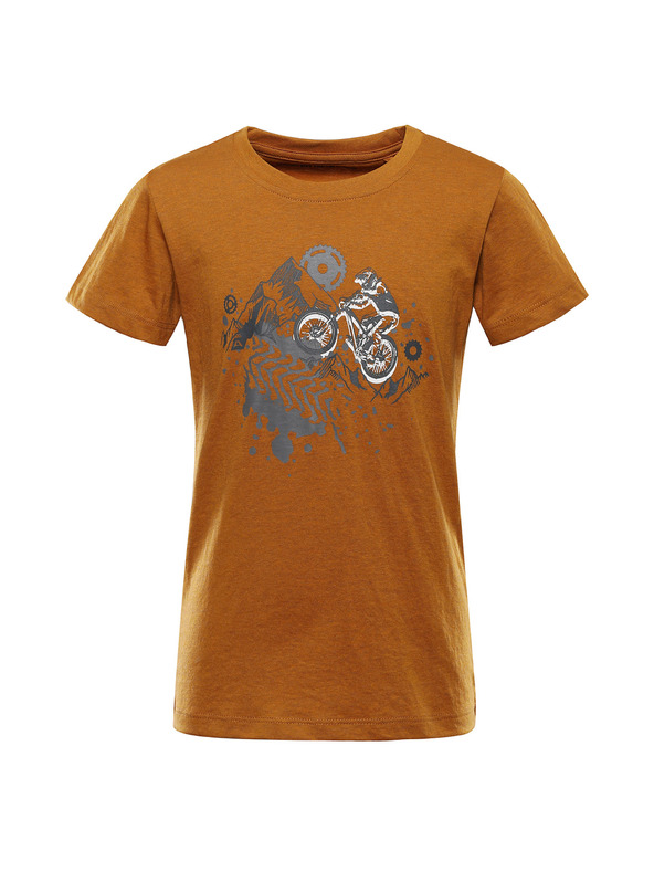 ALPINE PRO Detské tričko z nemačkavého materiálu ALPINE PRO BIGERO 2 golden oak varianta pd