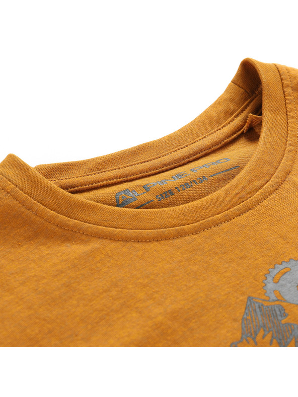 ALPINE PRO Detské tričko z nemačkavého materiálu ALPINE PRO BIGERO 2 golden oak varianta pd
