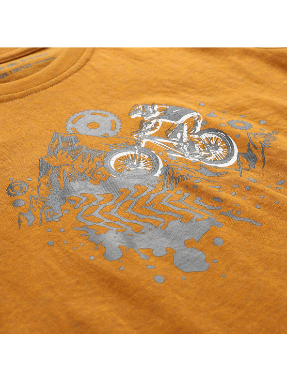 ALPINE PRO Detské tričko z nemačkavého materiálu ALPINE PRO BIGERO 2 golden oak varianta pd