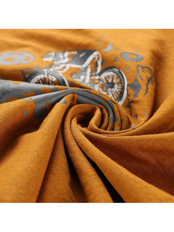 ALPINE PRO Detské tričko z nemačkavého materiálu ALPINE PRO BIGERO 2 golden oak varianta pd