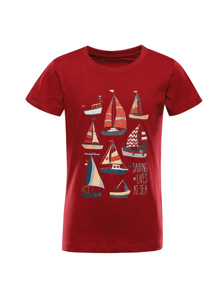 ALPINE PRO Detské tričko z nemačkavého materiálu ALPINE PRO BIGERO 2 cardinal varianta pb