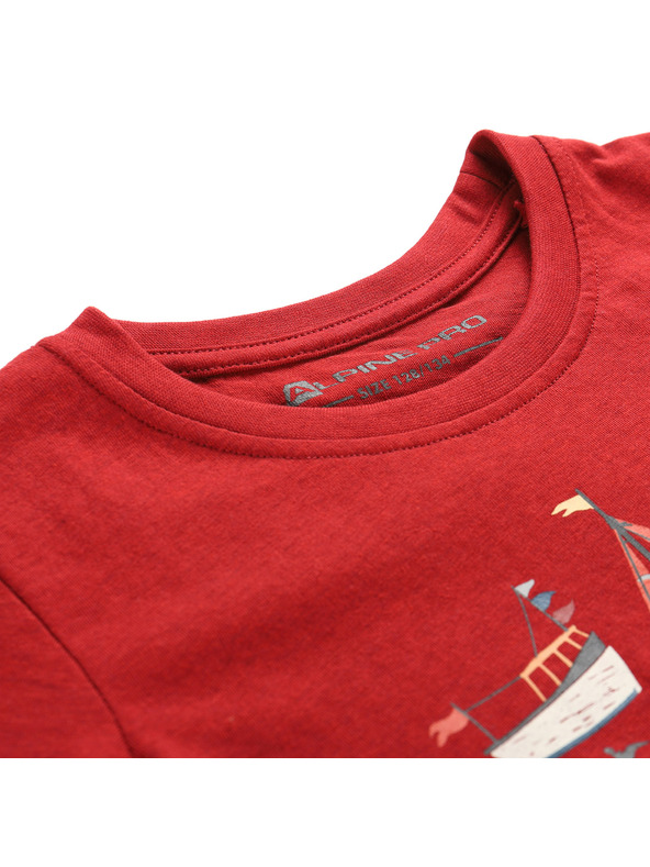 ALPINE PRO Detské tričko z nemačkavého materiálu ALPINE PRO BIGERO 2 cardinal varianta pb
