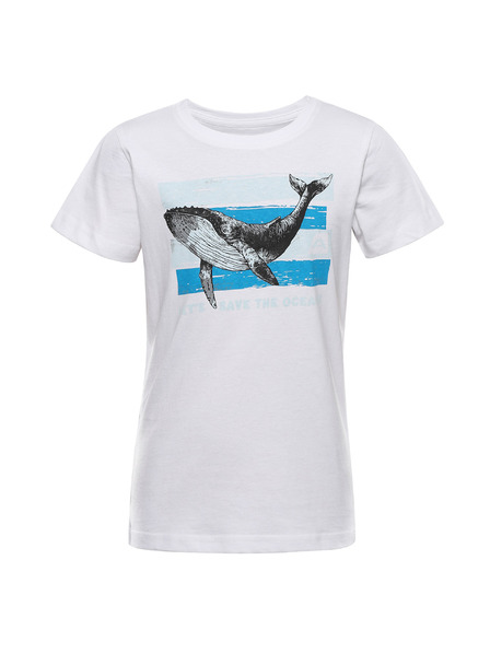 ALPINE PRO Detské tričko z organickej bavlny ALPINE PRO TERMESO 2 white varianta pc