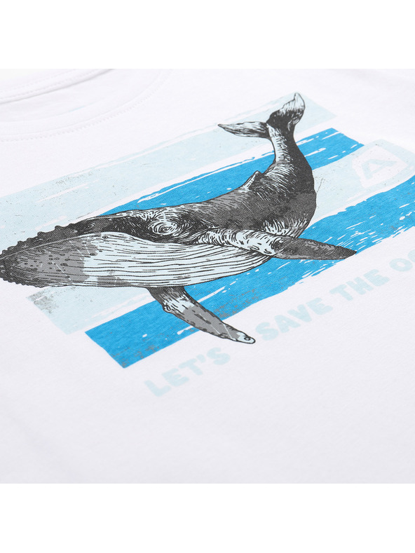 ALPINE PRO Detské tričko z organickej bavlny ALPINE PRO TERMESO 2 white varianta pc