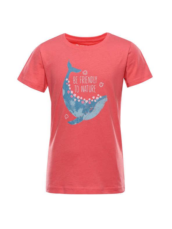 ALPINE PRO Detské tričko z organickej bavlny ALPINE PRO TERMESO 2 calypso coral varianta pd