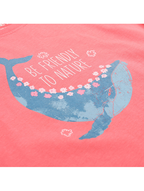 ALPINE PRO Detské tričko z organickej bavlny ALPINE PRO TERMESO 2 calypso coral varianta pd