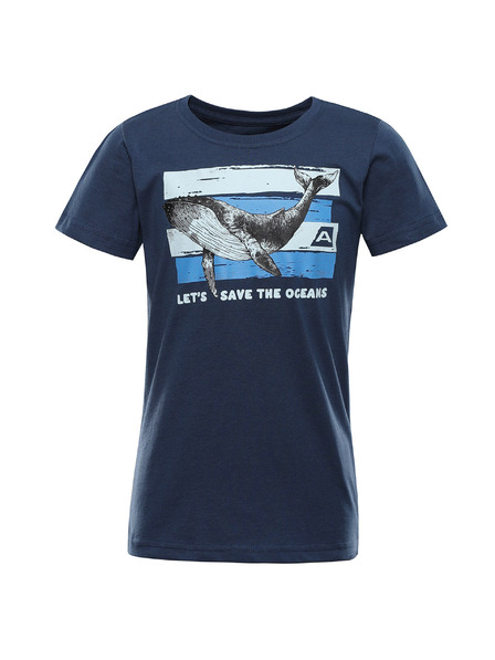 ALPINE PRO Detské tričko z organickej bavlny ALPINE PRO TERMESO 2 blue wing teal varianta pc