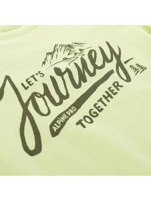 ALPINE PRO Detské bavlnené tričko ALPINE PRO DORGO luminary green varianta pf