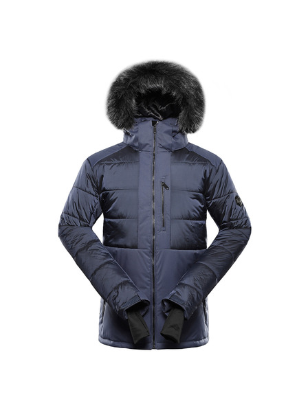 ALPINE PRO Pánska lyžiarska bunda s membránou ptx snow ALPINE PRO NADDR vintage indigo