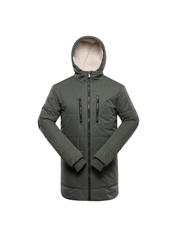 ALPINE PRO Pánska dlhšia zimná bunda s membránou ptx ALPINE PRO COLWEL petrol