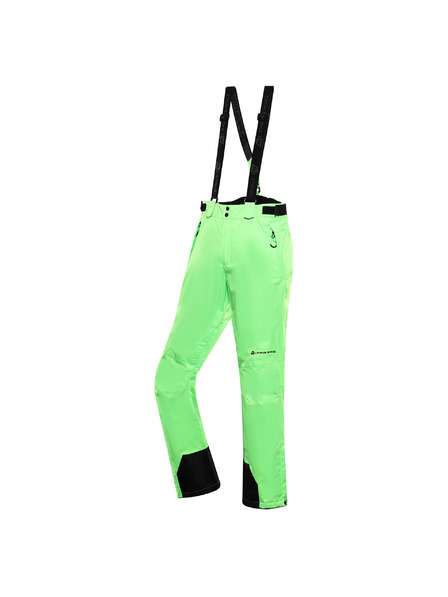 ALPINE PRO Pánske lyžiarske nohavice s membránou ptx snow ALPINE PRO EDES neon green gecko