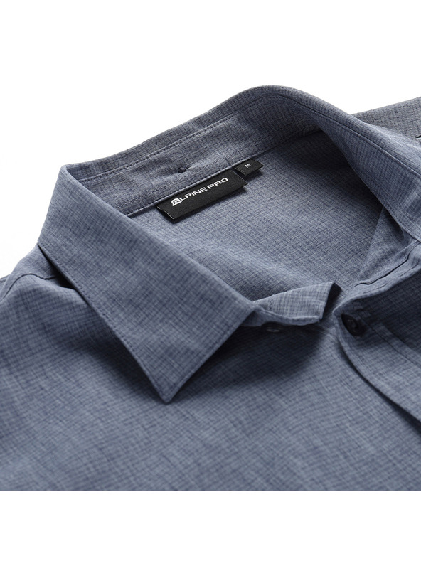 ALPINE PRO Pánska rýchlosúšiaca košeľa ALPINE PRO WERAN dk.metal blue