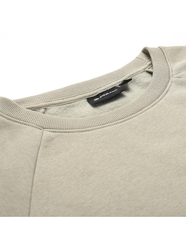 ALPINE PRO Pánska bavlnená mikina ALPINE PRO NEGG abbey stone