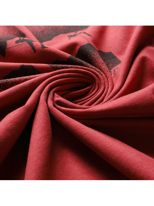 ALPINE PRO Pánske rýchloschnúce tričko s cool dry ALPINE PRO BOLEN 2 cardinal varianta pb