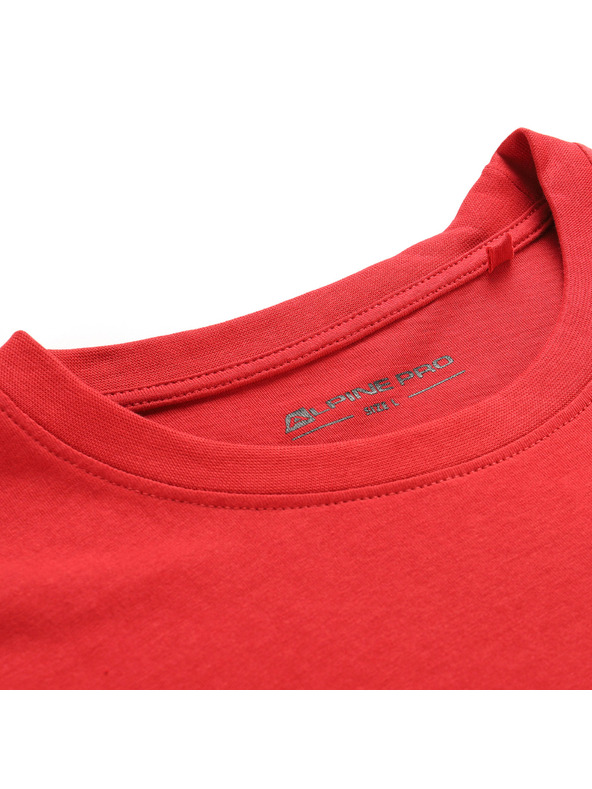 ALPINE PRO Pánske bavlnené tričko ALPINE PRO DOMEN cardinal varianta pc