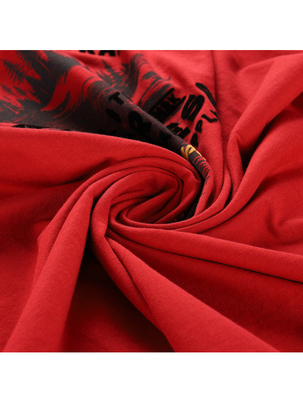 ALPINE PRO Pánske bavlnené tričko ALPINE PRO DOMEN cardinal varianta pc