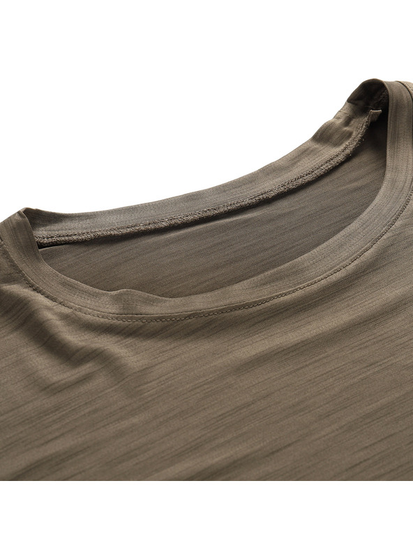 ALPINE PRO Pánske rýchloscehnúce tričko s cool dry ALPINE PRO BASIK stone gray