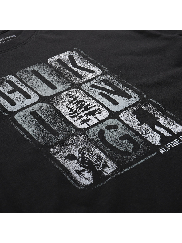 ALPINE PRO Pánske rýchloschnúce tričko s cool dry ALPINE PRO BOLEN 2 black varianta pa