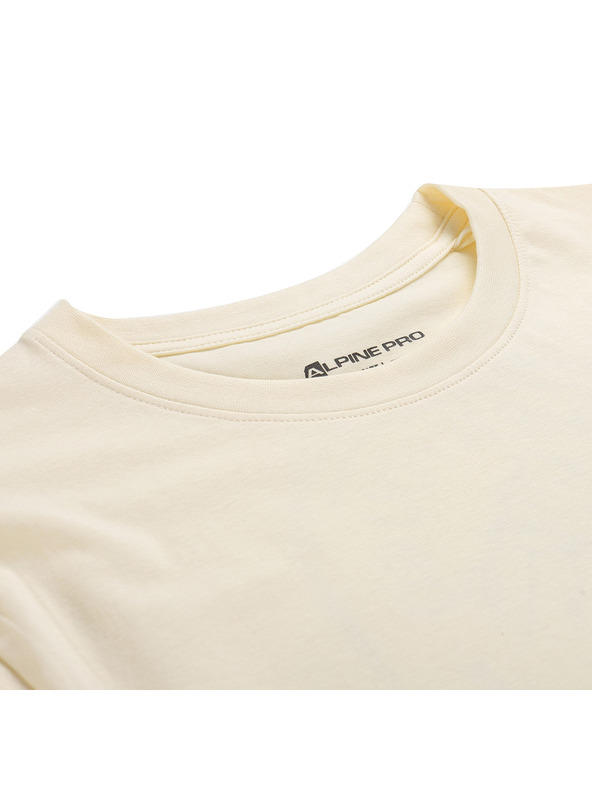 ALPINE PRO Pánske bavlnené tričko ALPINE PRO DORG cream varianta pd