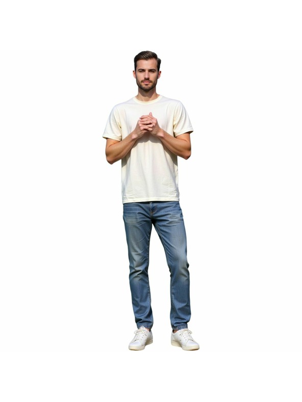 ALPINE PRO Pánske bavlnené tričko ALPINE PRO DORG cream varianta pd