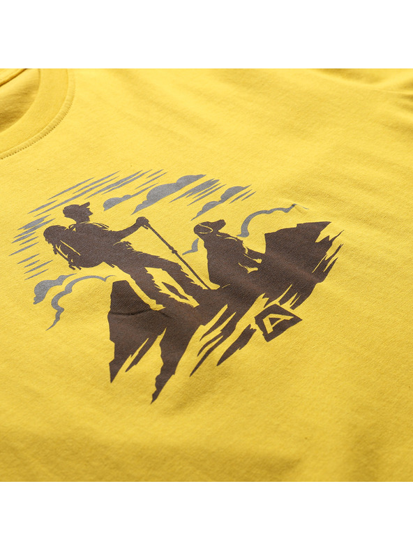 ALPINE PRO Pánske tričko z organickej bavlny ALPINE PRO TERMES 3 lemon curry varianta pb