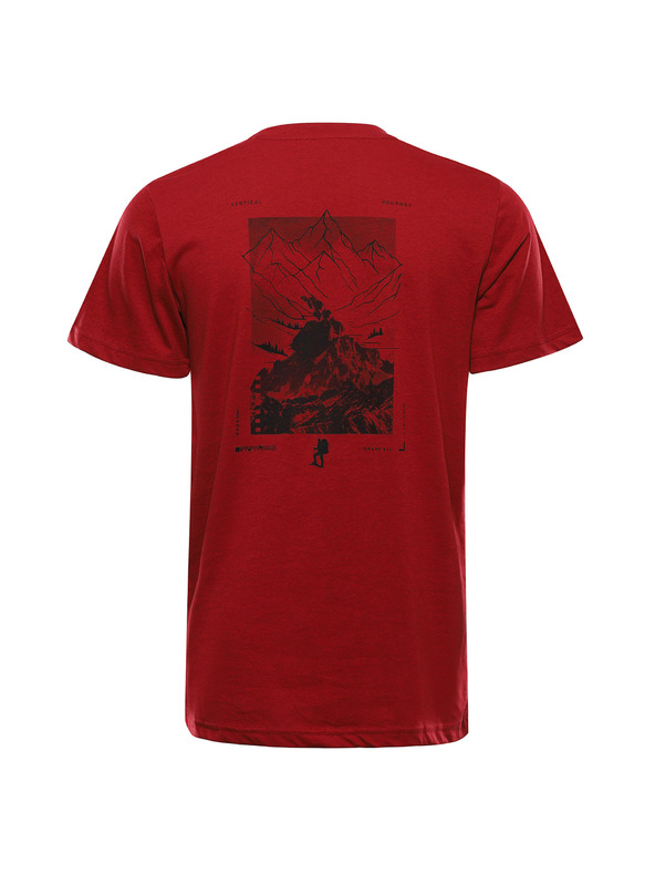 ALPINE PRO Pánske tričko z nemačkavého materiálu ALPINE PRO NOGER cardinal varianta pb