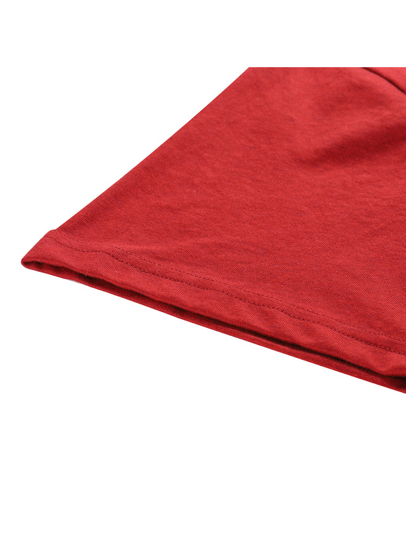 ALPINE PRO Pánske tričko z nemačkavého materiálu ALPINE PRO NOGER cardinal varianta pb