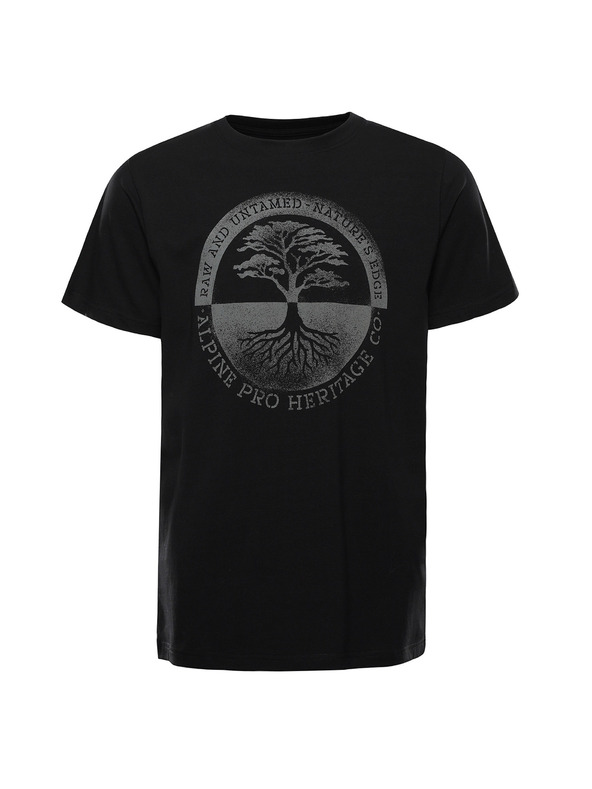 ALPINE PRO Pánske bavlnené tričko ALPINE PRO DORG black varianta pa