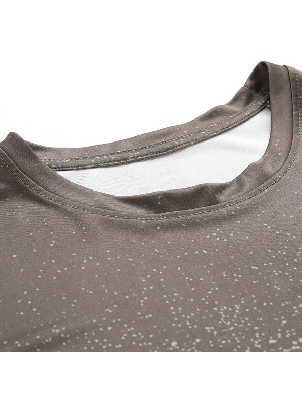 ALPINE PRO Pánske funkčné tričko s cool dry ALPINE PRO QUATR stone gray varianta pd