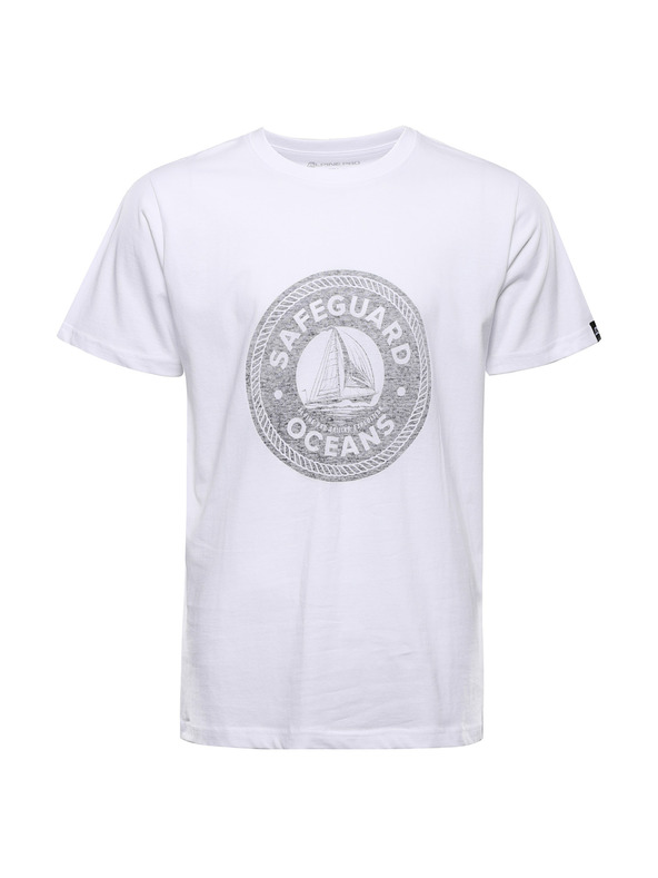 ALPINE PRO Pánske bavlnené tričko ALPINE PRO DOMEN white varianta pa