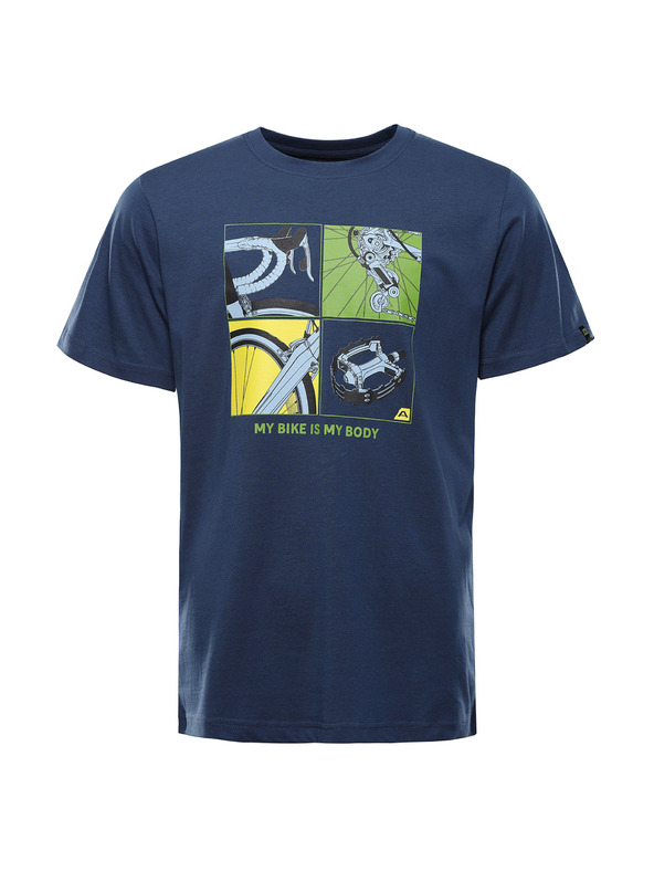 ALPINE PRO Pánske tričko z organickej bavlny ALPINE PRO TERMES 3 blue wing teal varianta pa