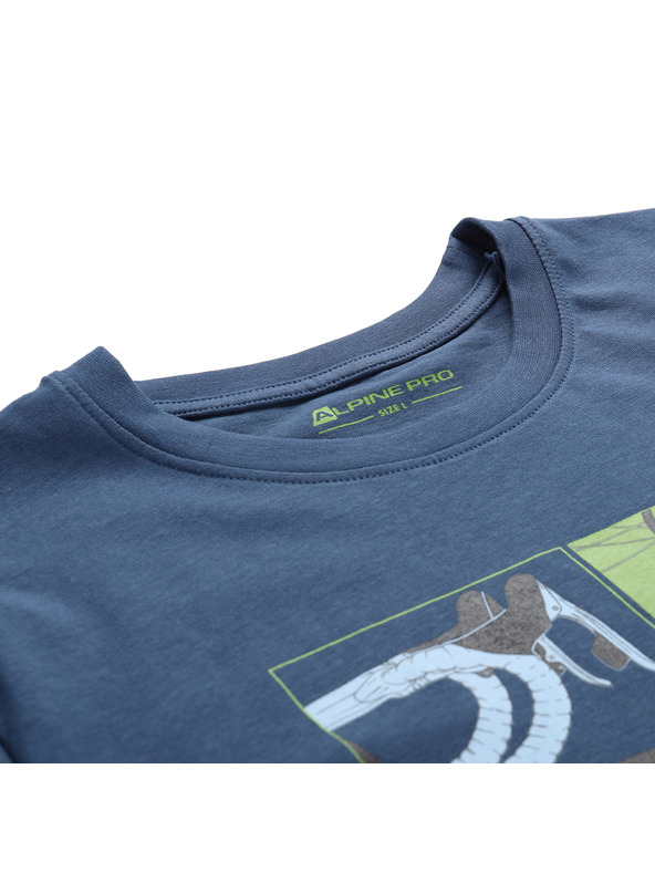 ALPINE PRO Pánske tričko z organickej bavlny ALPINE PRO TERMES 3 blue wing teal varianta pa