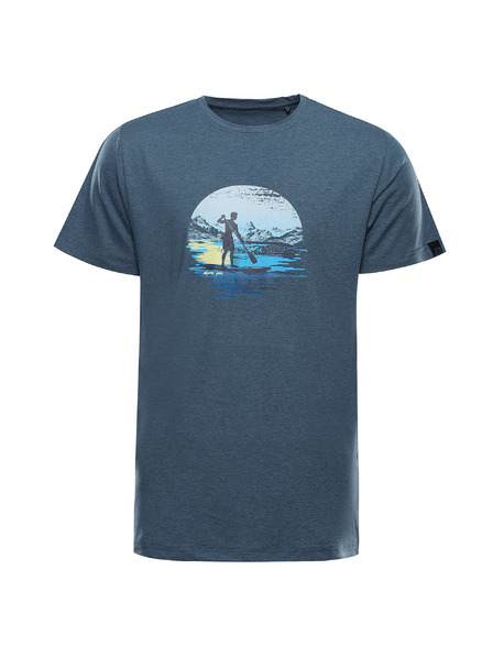 ALPINE PRO Pánske tričko z nemačkavého materiálu ALPINE PRO GORAF 2 dk.metal blue varianta pa
