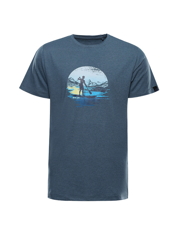 ALPINE PRO Pánske tričko z nemačkavého materiálu ALPINE PRO GORAF 2 dk.metal blue varianta pa