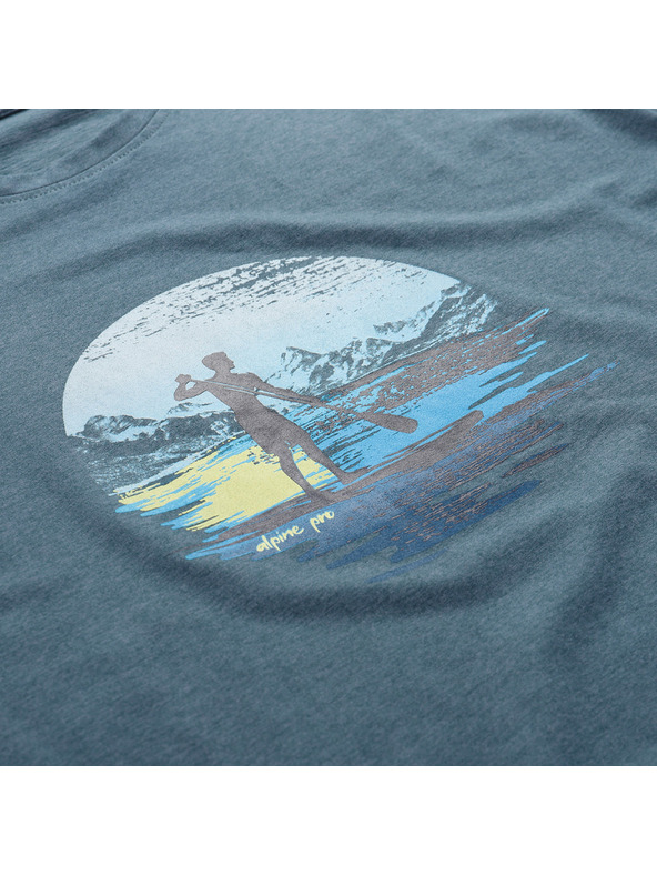 ALPINE PRO Pánske tričko z nemačkavého materiálu ALPINE PRO GORAF 2 dk.metal blue varianta pa