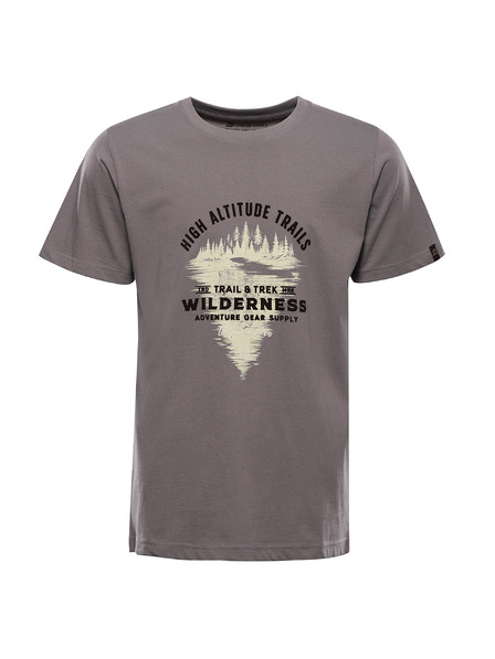 ALPINE PRO Pánske bavlnené tričko ALPINE PRO DOMEN driftwood varianta pc