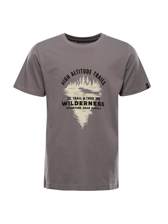 ALPINE PRO Pánske bavlnené tričko ALPINE PRO DOMEN driftwood varianta pc