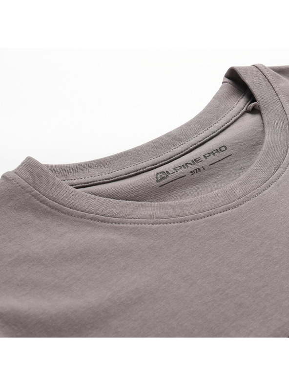 ALPINE PRO Pánske bavlnené tričko ALPINE PRO DOMEN driftwood varianta pc