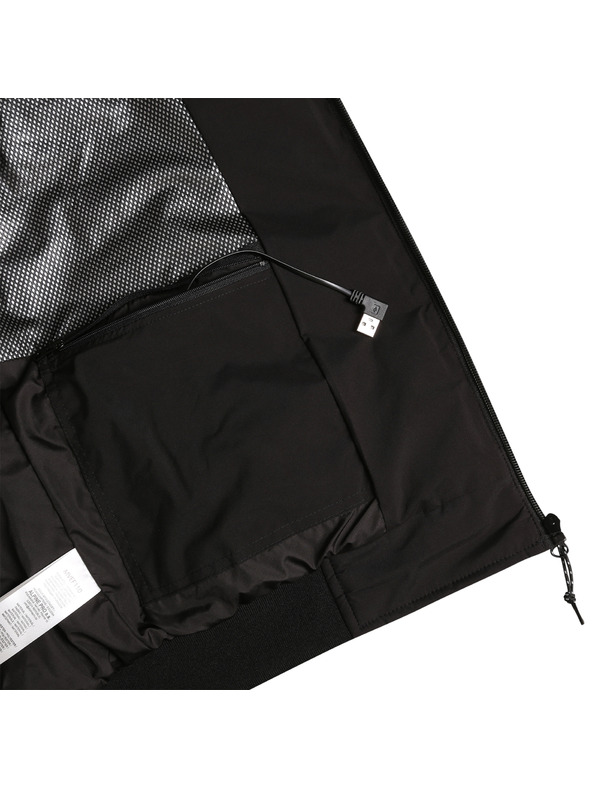 ALPINE PRO Pánska vyhriateľná vesta s usb typu a ALPINE PRO HEAT black