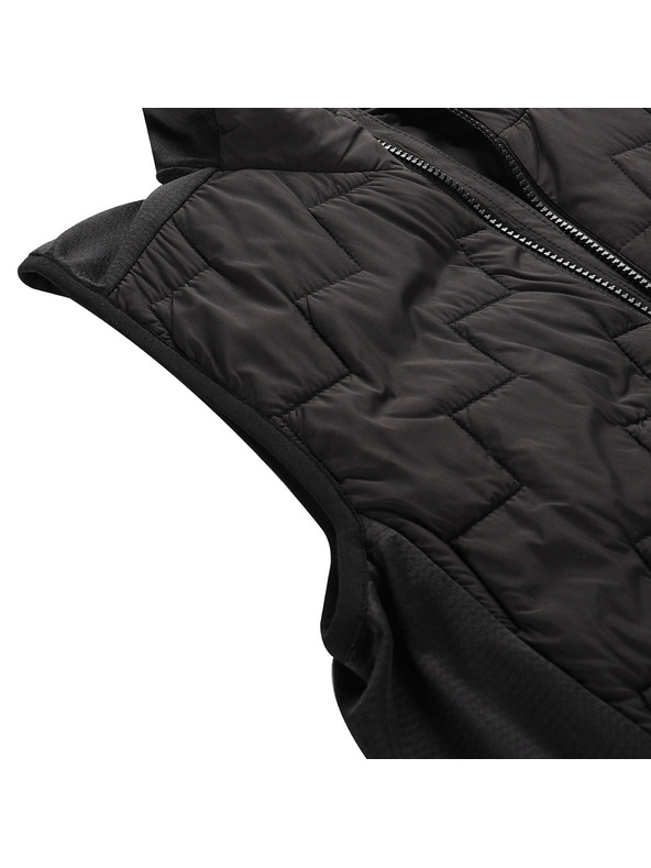 ALPINE PRO Pánska hrejivá vesta s merino výplňou ALPINE PRO NERC black