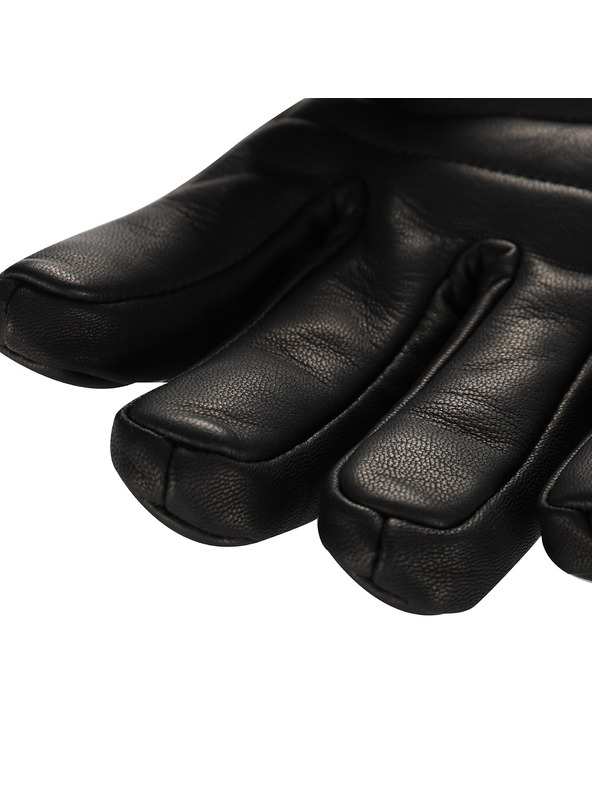 ALPINE PRO Lyžiarske kožené rukavice ALPINE PRO UWEQE čierna