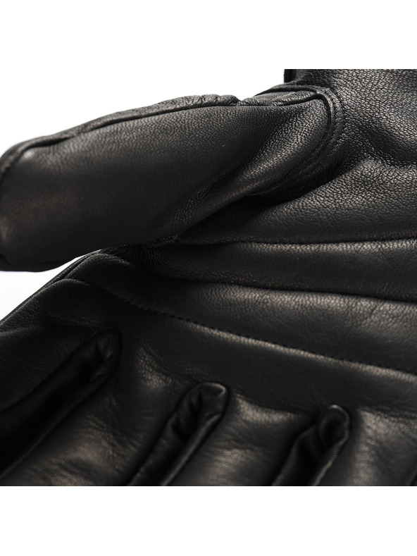 ALPINE PRO Lyžiarske kožené rukavice ALPINE PRO UWEQE čierna