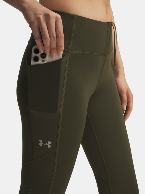 Under Armour Dámske legíny Under Armour UA Launch Ankle Tights-GRN