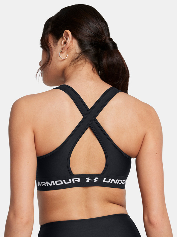 Under Armour Dámska podprsenka Under Armour Crossback Mid Bra-BLK