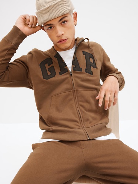 GAP Mikina s logom a kapucňou fleece GAP
