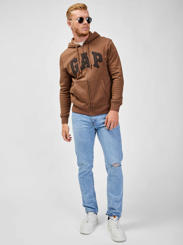 GAP Mikina s logom a kapucňou fleece GAP
