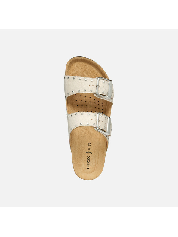 Geox Krémové dámske papuče Geox Brionia R