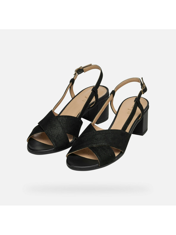 Geox Čierne dámske sandále Geox Aurely 50