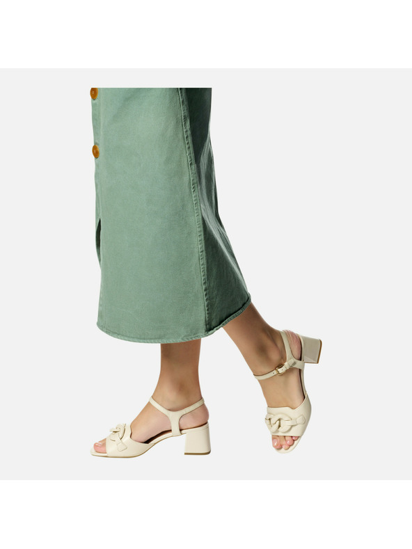 Geox Krémové dámske sandále Geox New Eraklia 50 T