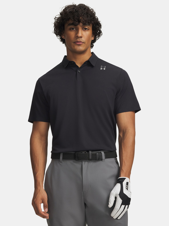 Under Armour Pánske tričko Under Armour UA Halo Bonded Polo-BLK